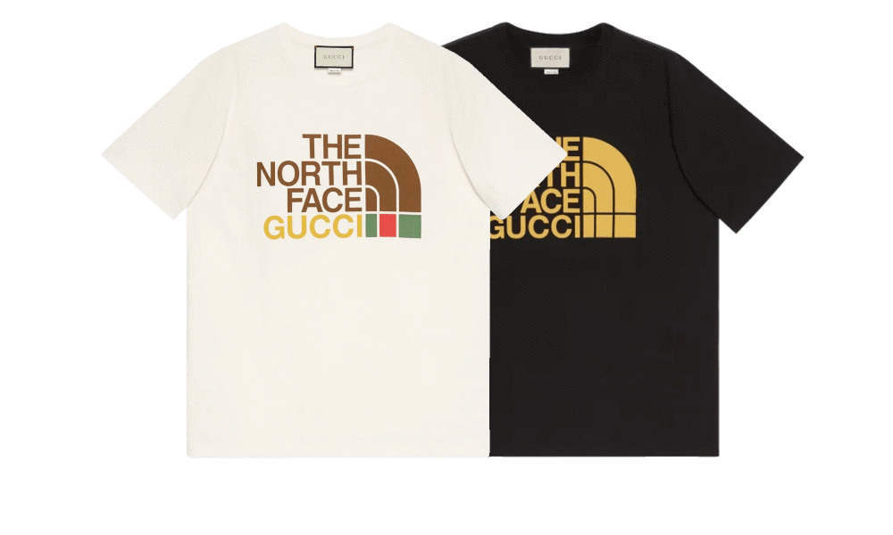 Gucci x The North Face Oversize T-Shirt , NOIR ET BLANC