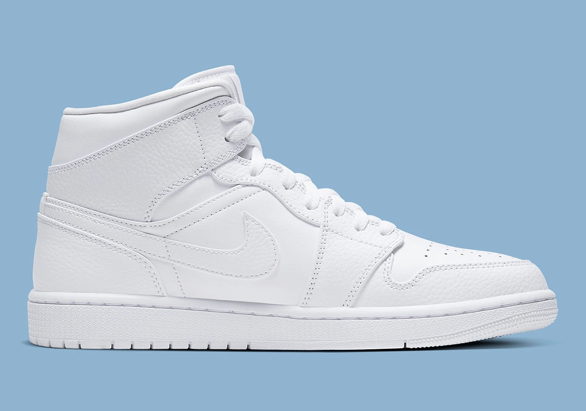 Air Jordan 1 Mid Triple White (2020)