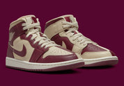 Jordan 1 Mid Split Beach Cherrywood Red