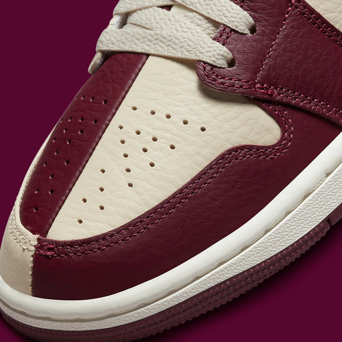 Jordan 1 Mid Split Beach Cherrywood Red
