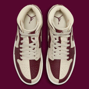 Jordan 1 Mid Split Beach Cherrywood Red
