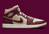 Jordan 1 Mid Split Beach Cherrywood Red