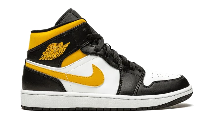 Air Jordan 1 Mid White Pollen Black
