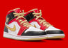 Jordan 1 Mid XQ White Black Sport Red