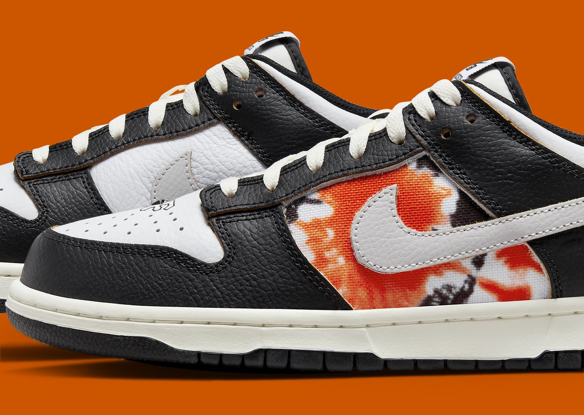 Huf x Nike sb Dunk Low San Francisco​ swoosh nike blanc vu de côté