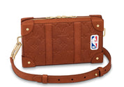 Louis Vuitton x NBA Soft Trunk Wallet Ball Grain Leather Brown