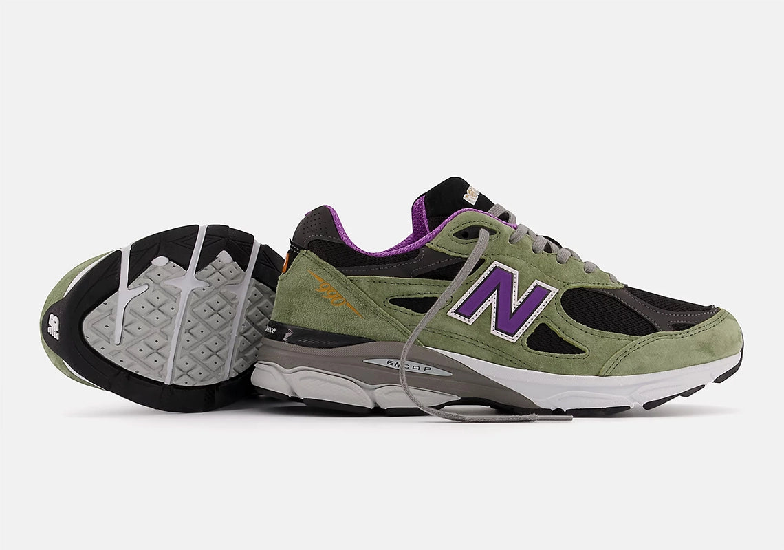 New Balance 990v3 MiUSA Teddy Santis Green Purple