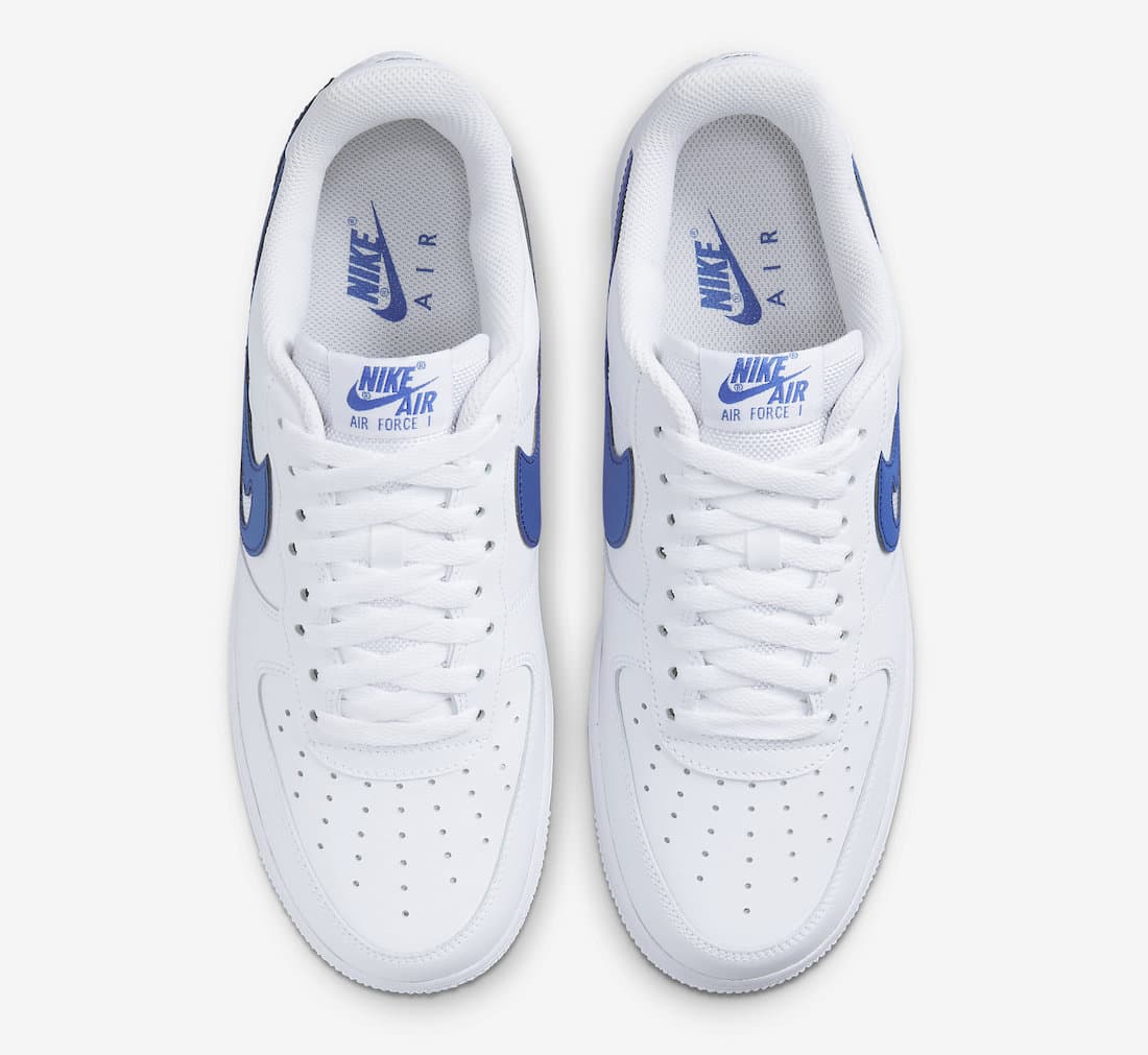 Nike Air Force 1 Low '07 FM Cut Out Swoosh White Game Royal