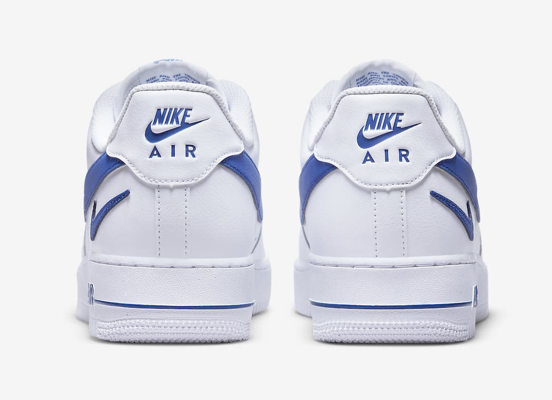 Nike Air Force 1 Low '07 FM Cut Out Swoosh White Game Royal