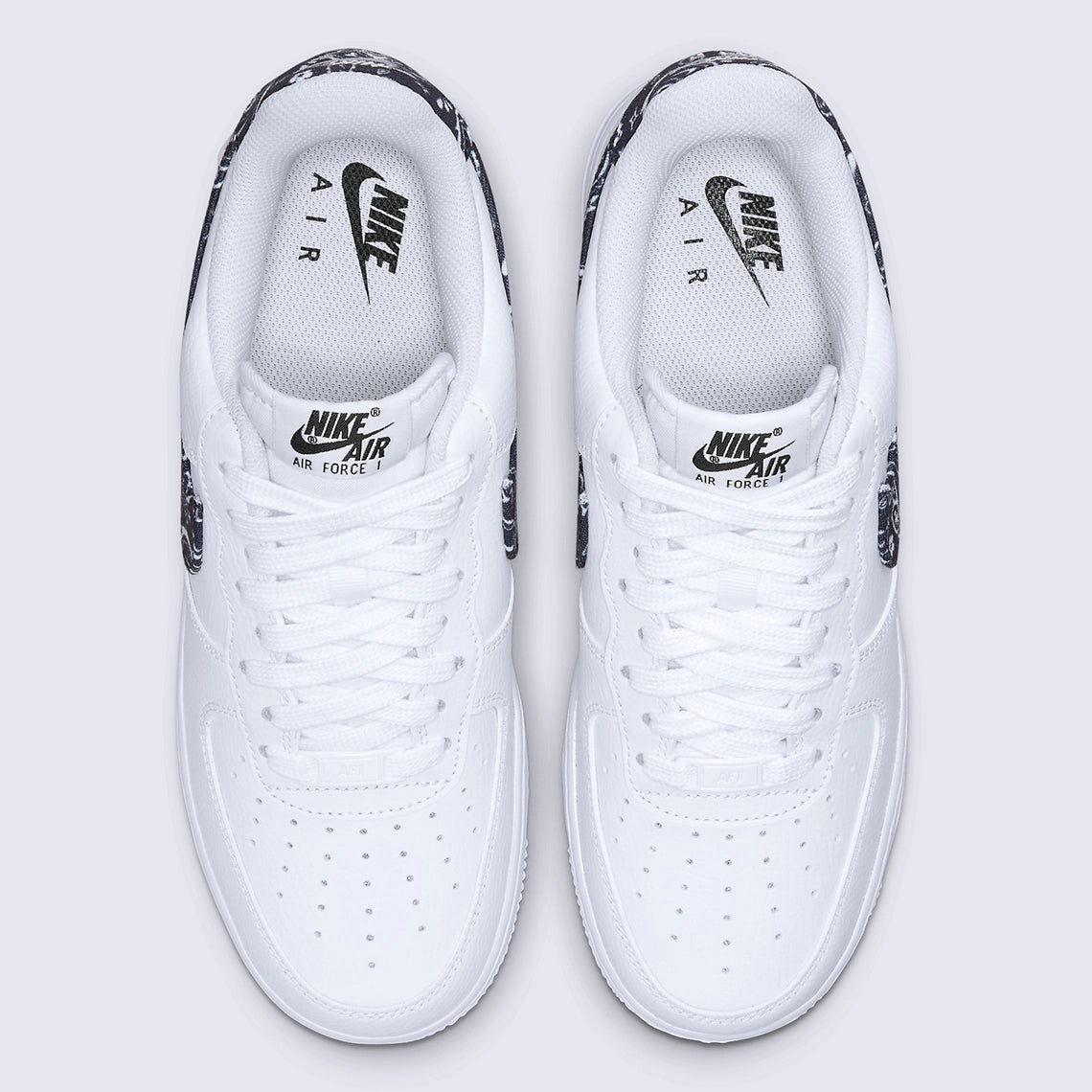 Nike Air Force 1 Low 07 Essential White Black Paisley GlobalSneakers