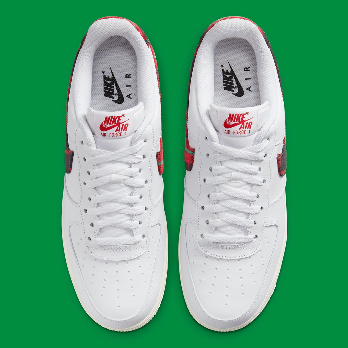 Nike Air Force 1 Low '07 LV8 Tartan Plaid White University Red