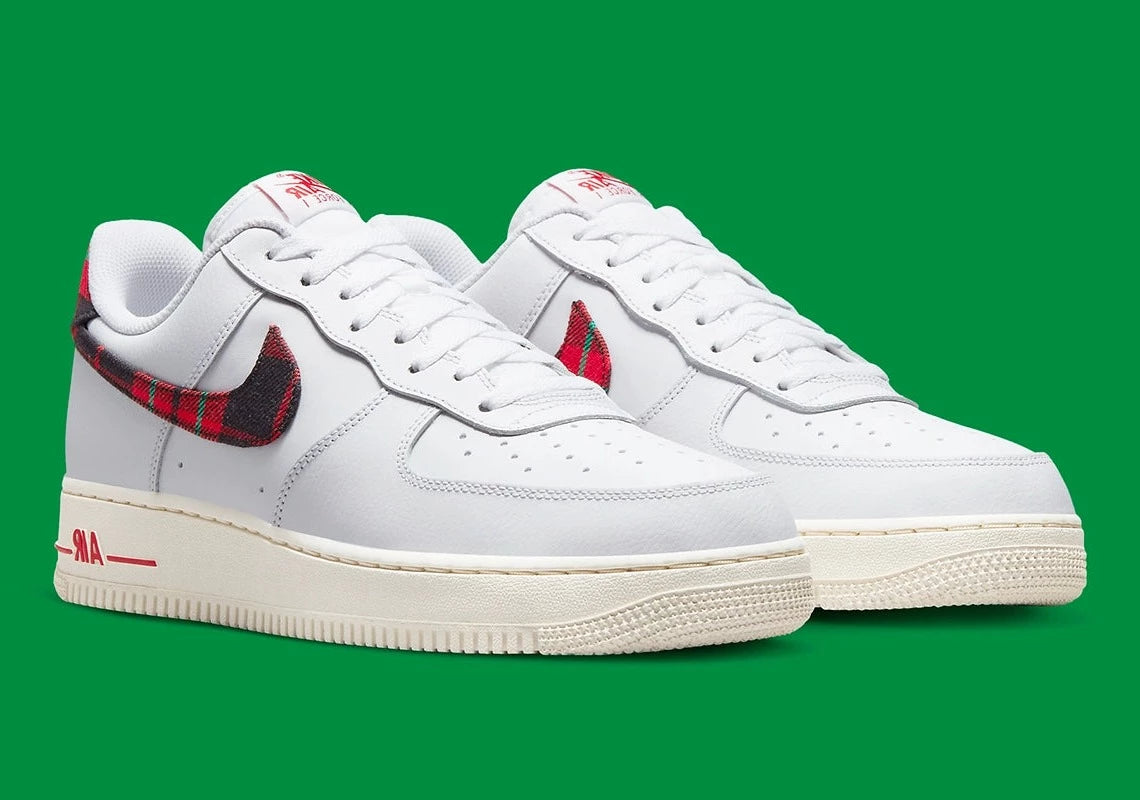 Nike Air Force 1 Low '07 LV8 Tartan Plaid White University Red