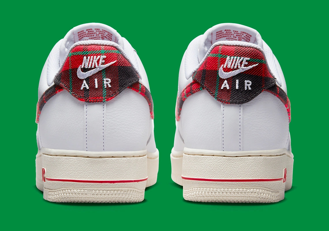 Nike Air Force 1 Low '07 LV8 Tartan Plaid White University Red