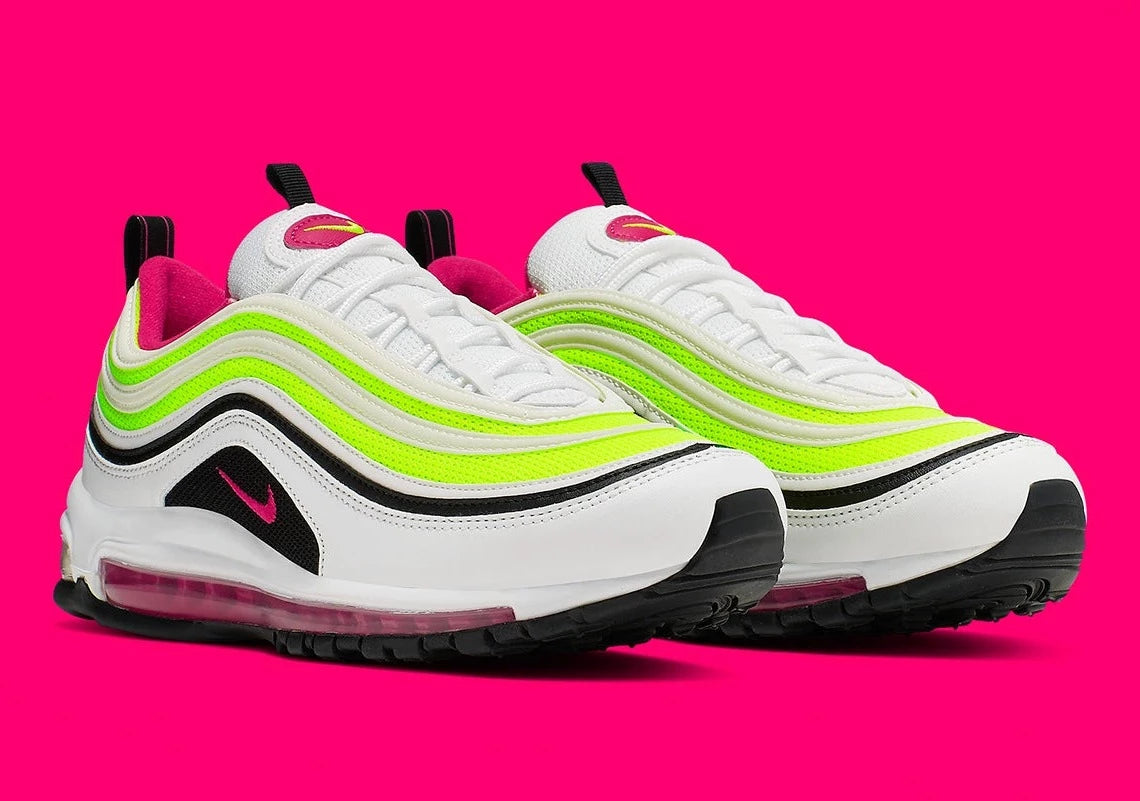 Nike Air Max 97 White Black Volt Rush Pink GlobalSneakers