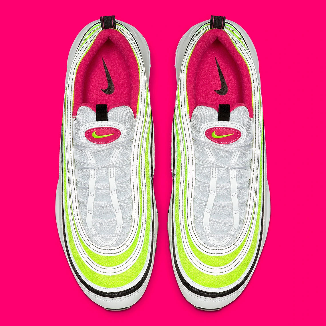 Nike Air Max 97 White Black Volt Rush Pink GlobalSneakers