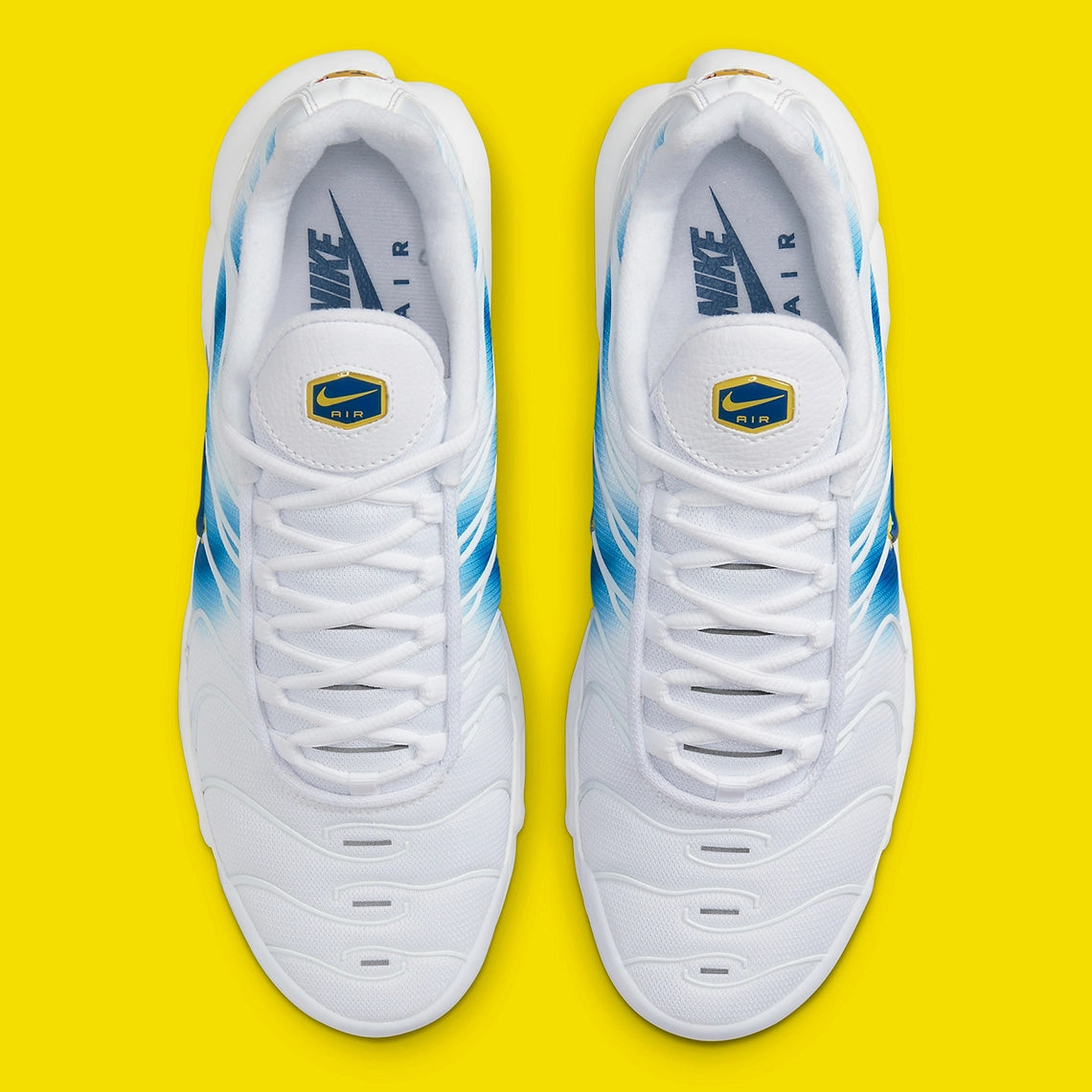 Nike Air Max Plus Spray Paint Swoosh White Blue