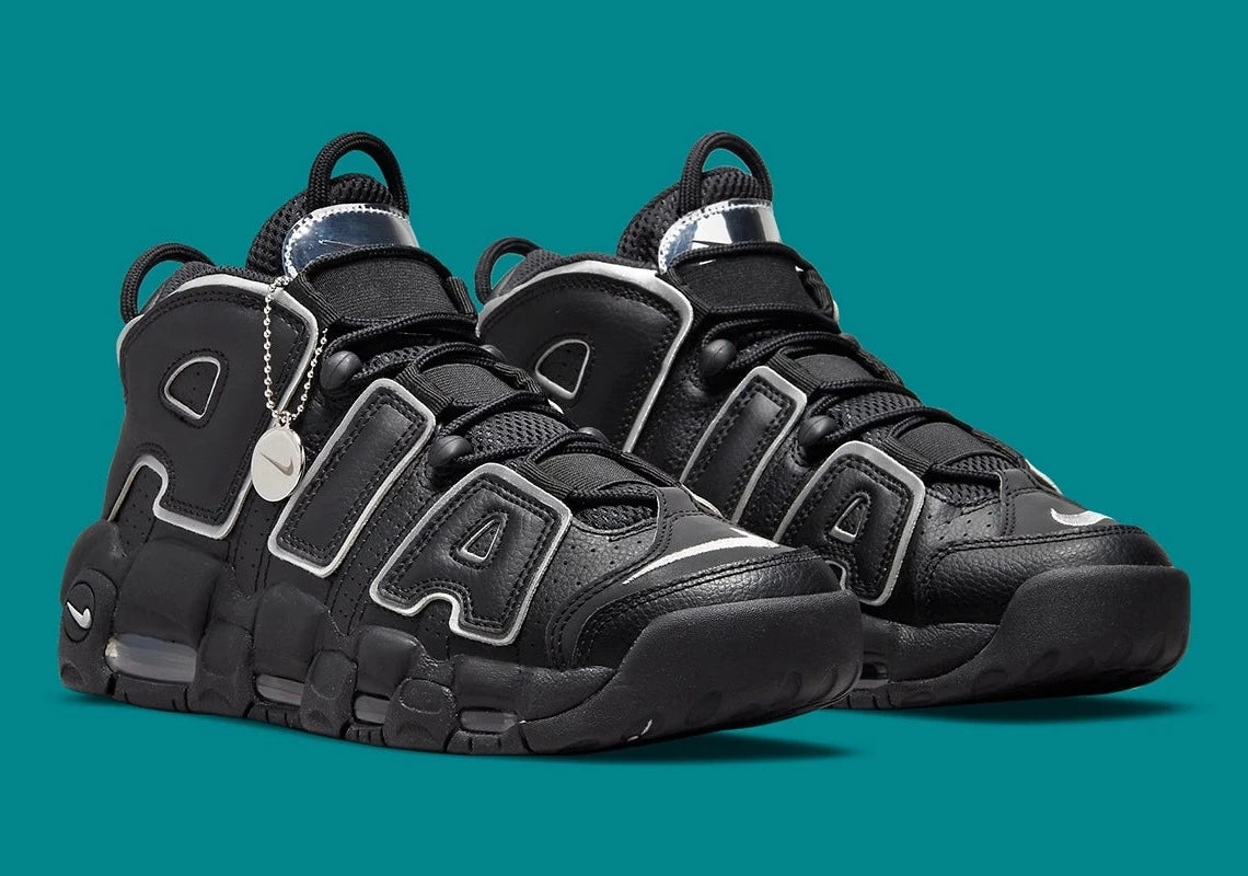 Nike Air More Uptempo Black Silver GlobalSneakers