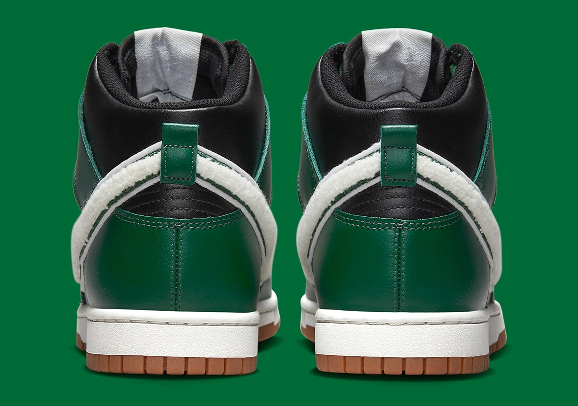 Nike Dunk High Chenille Swoosh Black Green