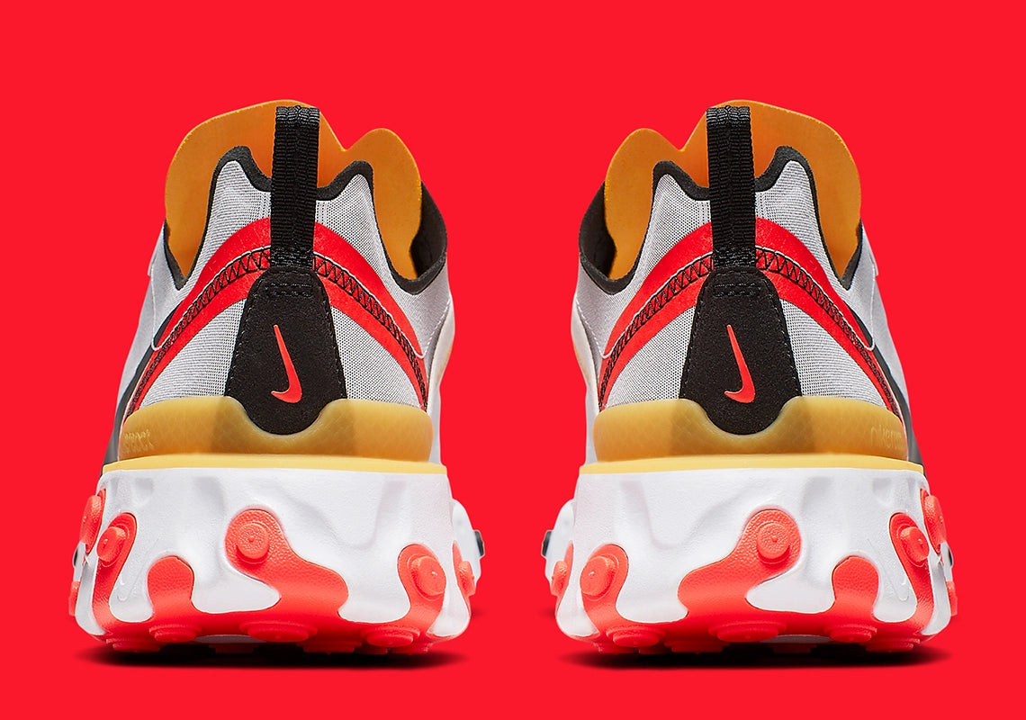 Nike react element 55 2025 white black bright crimson